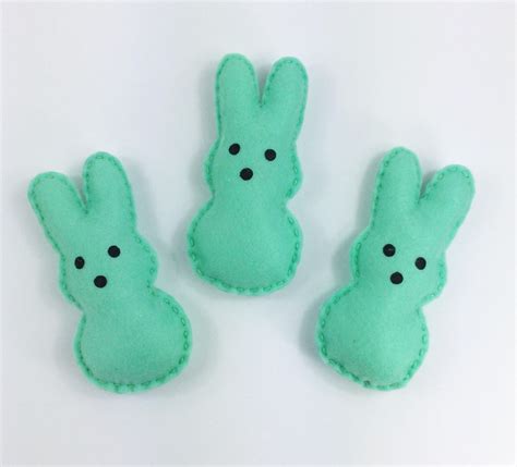 Felt Easter Bunny Peep Felt Toys Handmade Felt Montessori Etsy Felt