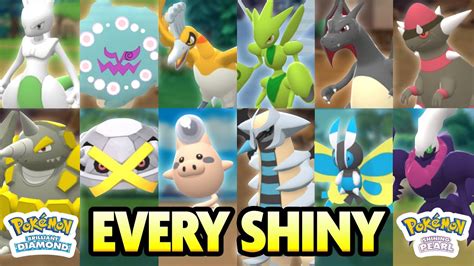 Every Shiny Pokemon In Pokemon Brilliant Diamond And Pokemon Shining