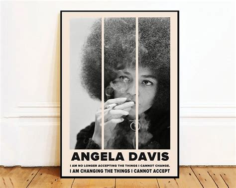 Póster Retrato de Angela Davis 1971 Feminista Poder e Igualdad Cita