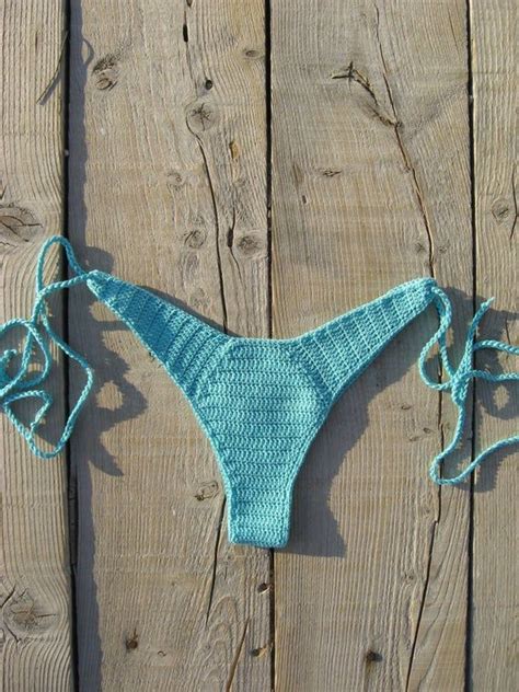high hip brazilian crochet bikini set aqua blue bikini crochet etsy crochet bikini set