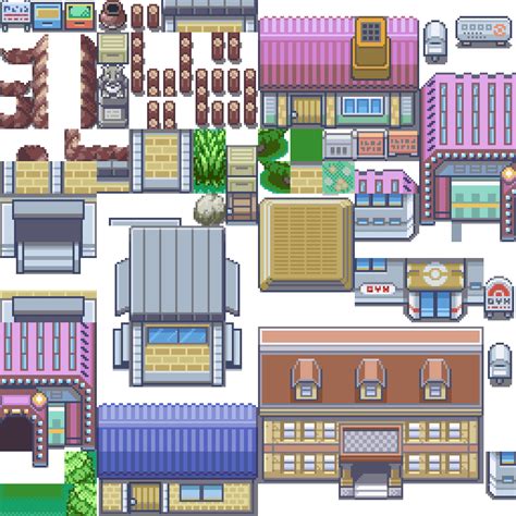 Pokemon Grass C With Gym Rpg Tileset Free Curated Assets For Your Rpg