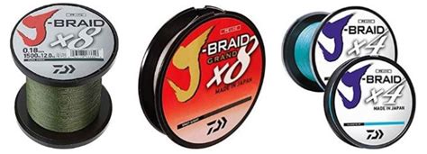Daiwa J Braid Review X4 X8 And X8 Grand Braided Fishing Lines