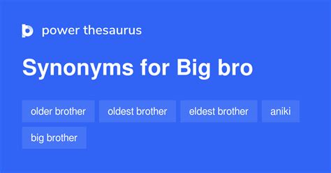 Big Bro Synonyms 60 Words And Phrases For Big Bro