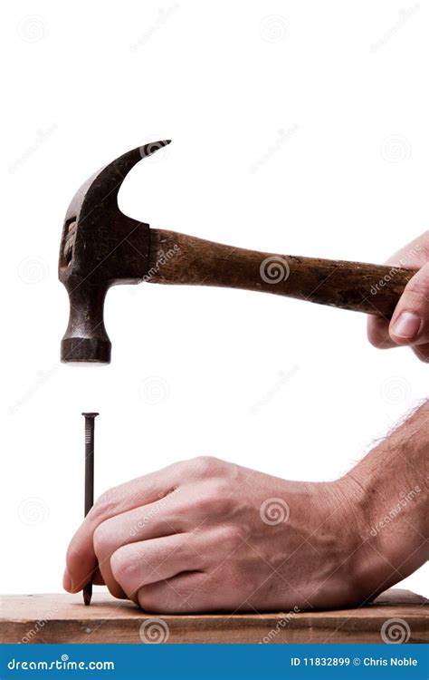 Hitting The Nail On The Head Stock Image Image Of Build Nail 11832899