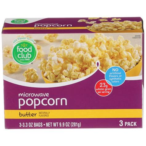 Food Club Butter Flavored Microwave Popcorn 99 Oz Instacart