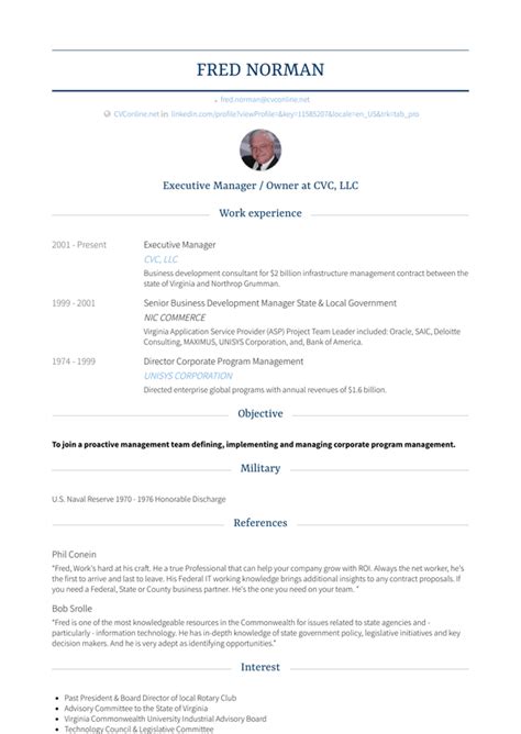 Executive Manager Resume Samples And Templates Visualcv