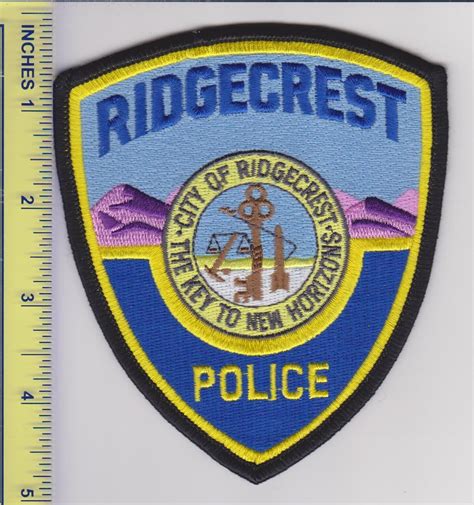 US California Police Patch Ridgecrest California Police Department | eBay