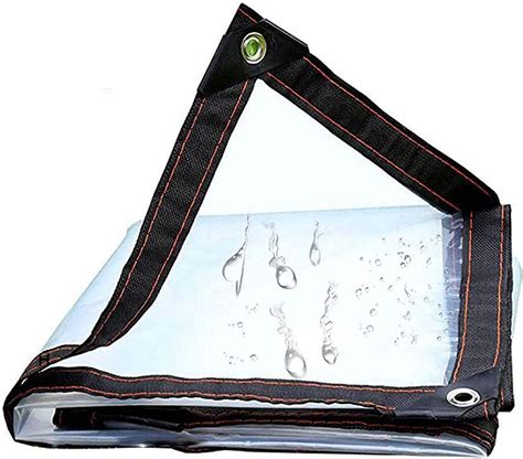 Foguo Clear Tarpaulin Cover Waterproof 4x9m Transparent Tarp