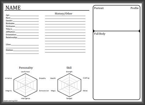 Some templates for anyone wishing to create character sheets ...