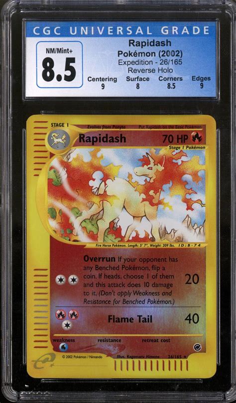 Pokemon Expedition Rapidash Reverse Holo 26165 Cgc 85 Da Card World