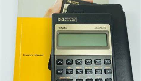 Hp 17bii Financial Calculator Manual