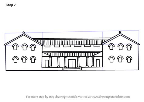 The house will consist of two parts (you can see the finished drawing), draw a rectangle and divide it into two parts. Learn How to Draw a Roman House (Houses) Step by Step ...