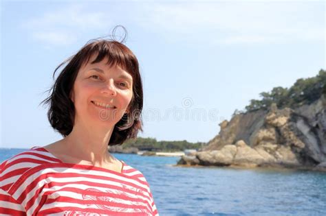 Woman Sailing On A Boat Stock Image Image Of Holiday 148662517