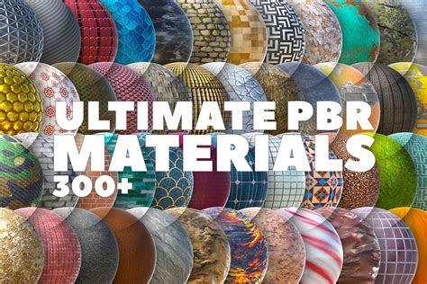 3d Ultimate Pbr Materials 300 For Unity Cgtrader
