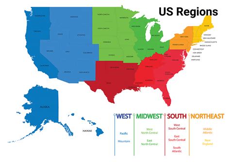 Us Regions List And Map States
