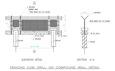 Compound Wall Jali Detail Drawing In Dwg File Cadbull Images