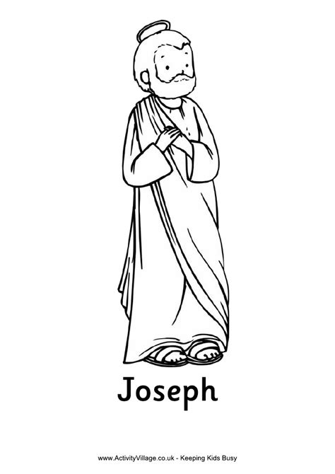Teach your children the story of joseph with our coloring pages. Nativity colouring joseph