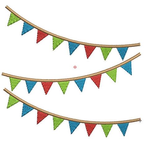 Banner Embroidery Design From 2 To 5 Strands In 5 Sizes Pretty And