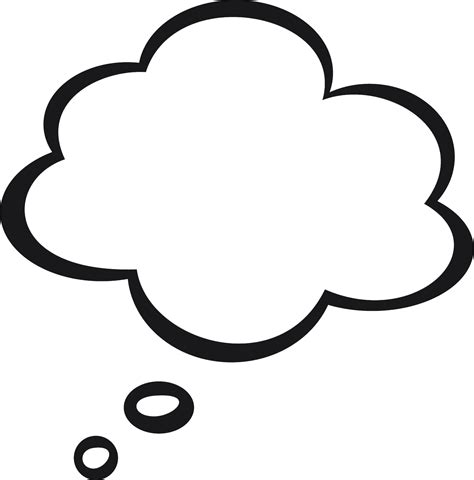Thought Speech Balloon Clip Art Thinking Cloud Cliparts Png Download
