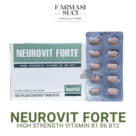[strip] hovid neurovit forte tablet high strength vitamin b1 b6 b12 10 s shopee malaysia