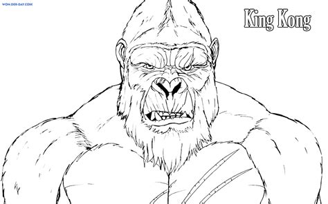 King Kong Zum Ausmalen - Malvorlagen and Coloring