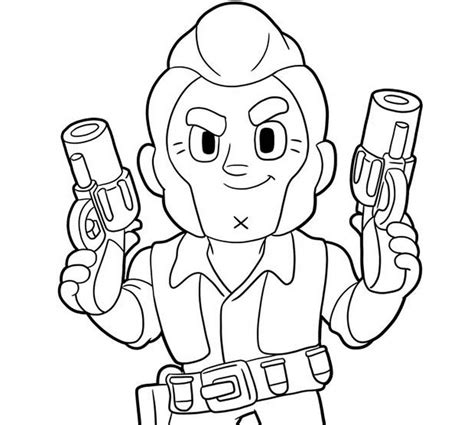 Each character has a look: Kleurplaat Brawl Stars : Colt 11