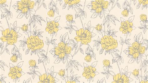 Free Download Vintage Yellow Floral Wallpaper Spring Yellow Wallpaper