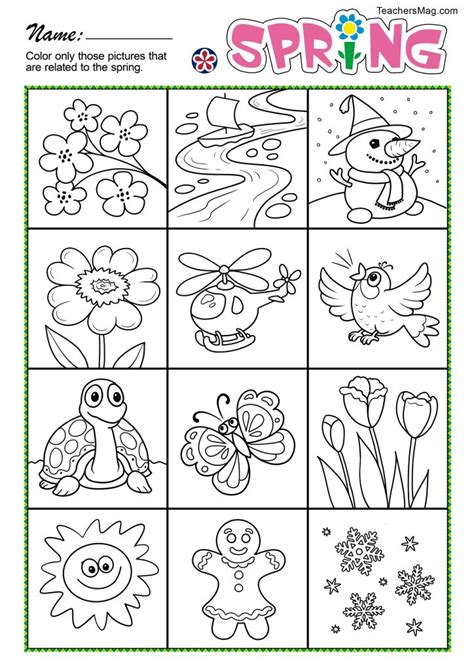 Spring-Themed Worksheets for Preschool-2. TeachersMag.com