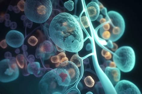 Colorful 3D Illustration of Biochemical Process of Cellular Respiration