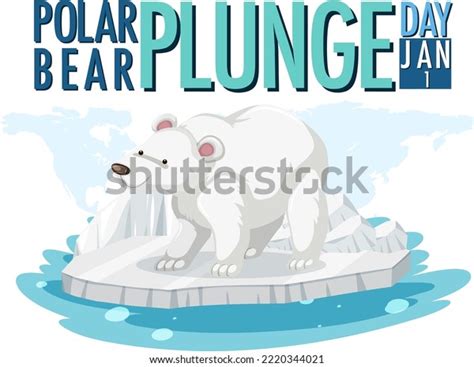 Polar Bear Plunge Day January Icon Stock Vector Royalty Free