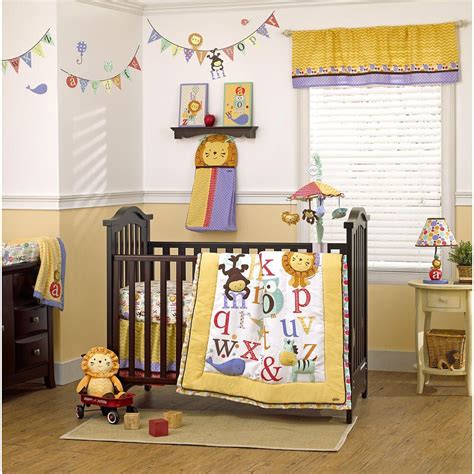 Diaper stacker measures 25 inches high by 12 inches wide; CoCaLo Alphabet Babies 6-Piece Crib Bedding Set ...