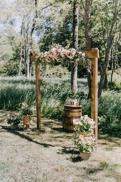 A Rustic Outdoor Wedding Made Romantic With Touches Of Pink And Gold