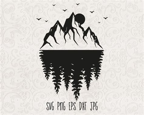 Mountains Svg Mountain Forest Svg Pine Trees Svg Cut Files Etsy