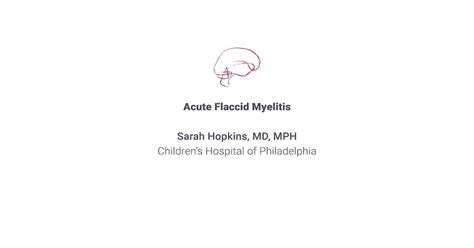 Session On The Diagnosis And Treatment Of Acute Flaccid Myelitis