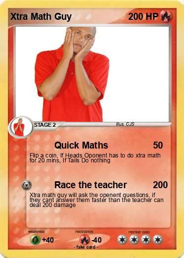 Pokémon Xtra Math Guy 9 9 Quick Maths My Pokemon Card