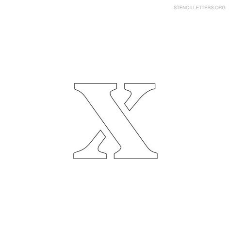 Letter X Printable Alphabet Stencil Templates Stencil Letters Org
