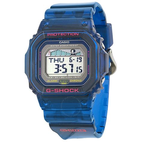 The case provides the foundation for all other major watch components. Casio G-Shock G-Lide Digital Dial Blue Resin Strap Men's ...
