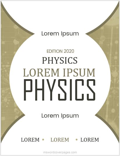 Physics Cover Page Design