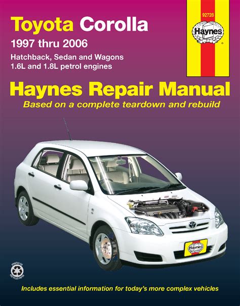 Toyota Corolla 1997 2006 Haynes Repair Manuals And Guides