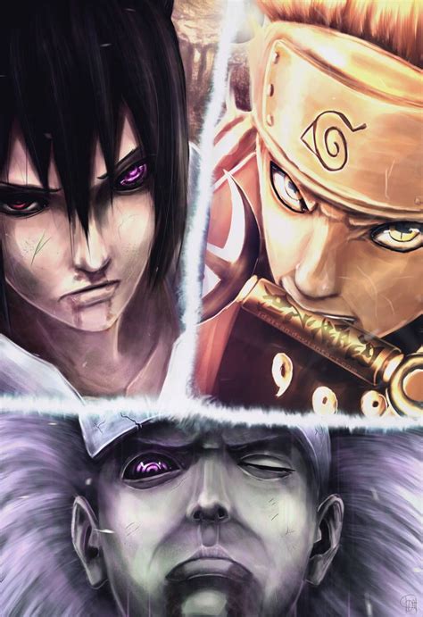 673 Final Battle Naruto And Sasuke Vs Madara By Daisanvisart On