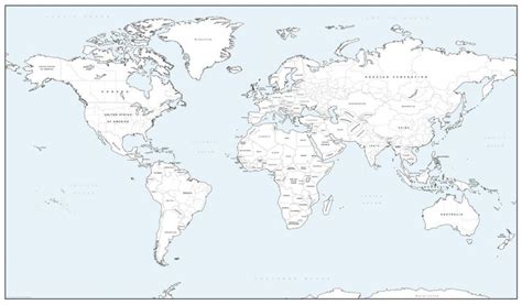 Detailed World Colouring Map Big Map