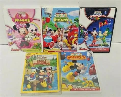 LOT OF 5 Mickey Mouse Clubhouse DVD S Hunt Outdoors Adventure Minnie