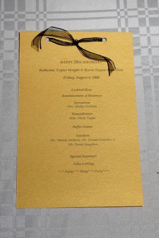 Set a professional and informative wedding. 50th Birthday Gala program I designed, printed and ...