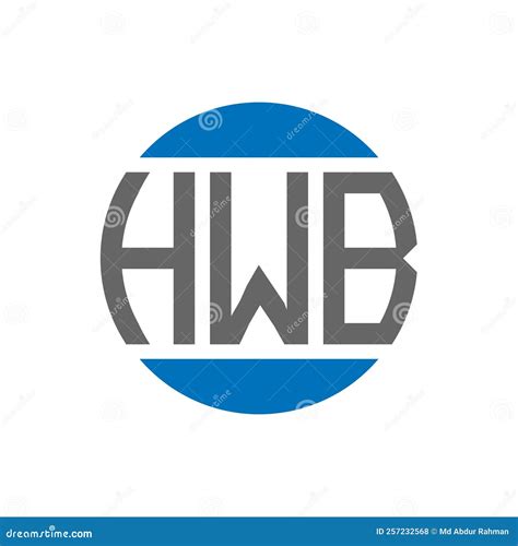 Hwb Letter Logo Design On White Background Hwb Creative Initials