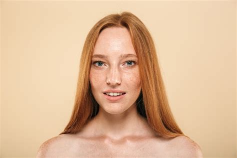 Premium Photo Beauty Portrait Of A Young Topless Redhead Girl