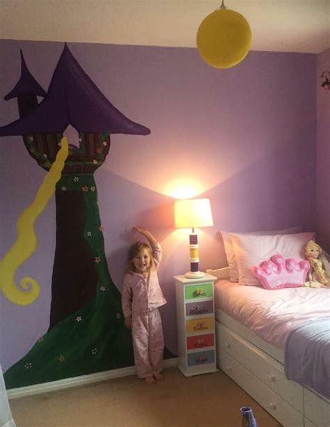 Ambesonne bedding set decor for bedroom guest room dorm 3 sizes. Rapunzel tangled bedroom mural hand painted girls Disney ...
