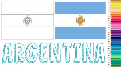 Geography For Kids Coloring Flag Of Argentina Geography For Kids
