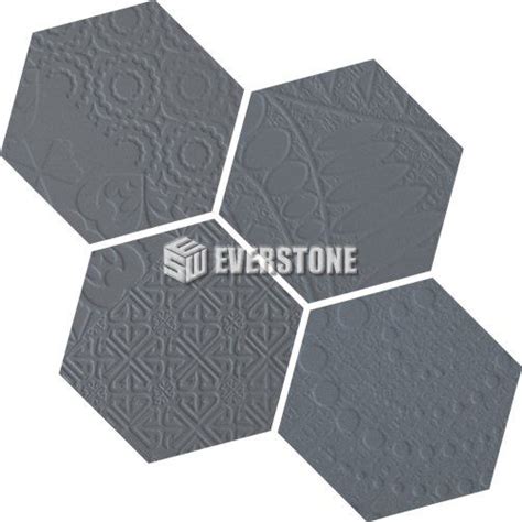 Durastone 3d Relief Hexagon 150x130 Mosaic Steel Grey A Mixed Pattern