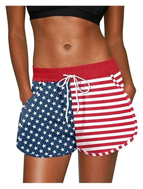 Buy For G And PL Women Summer Floral Beach Boardshorts With Pockets Swim Trunks Online Topofstyle