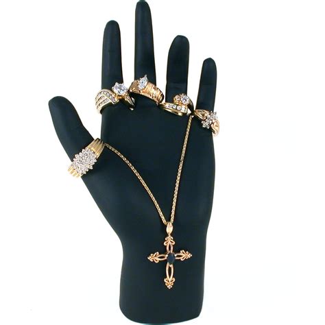 Black Hand Jewelry Display Ring Bracelet Showcase Stand